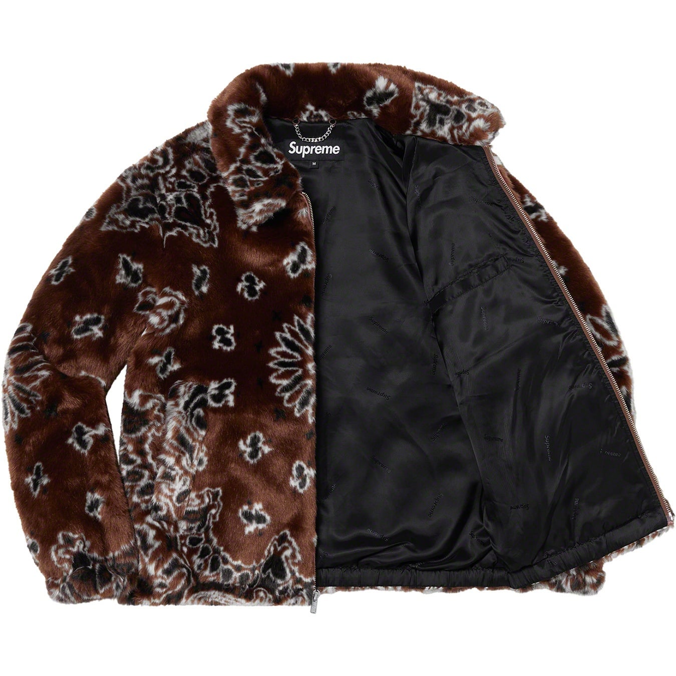 Bandana Faux Fur Bomber Jacket view 11